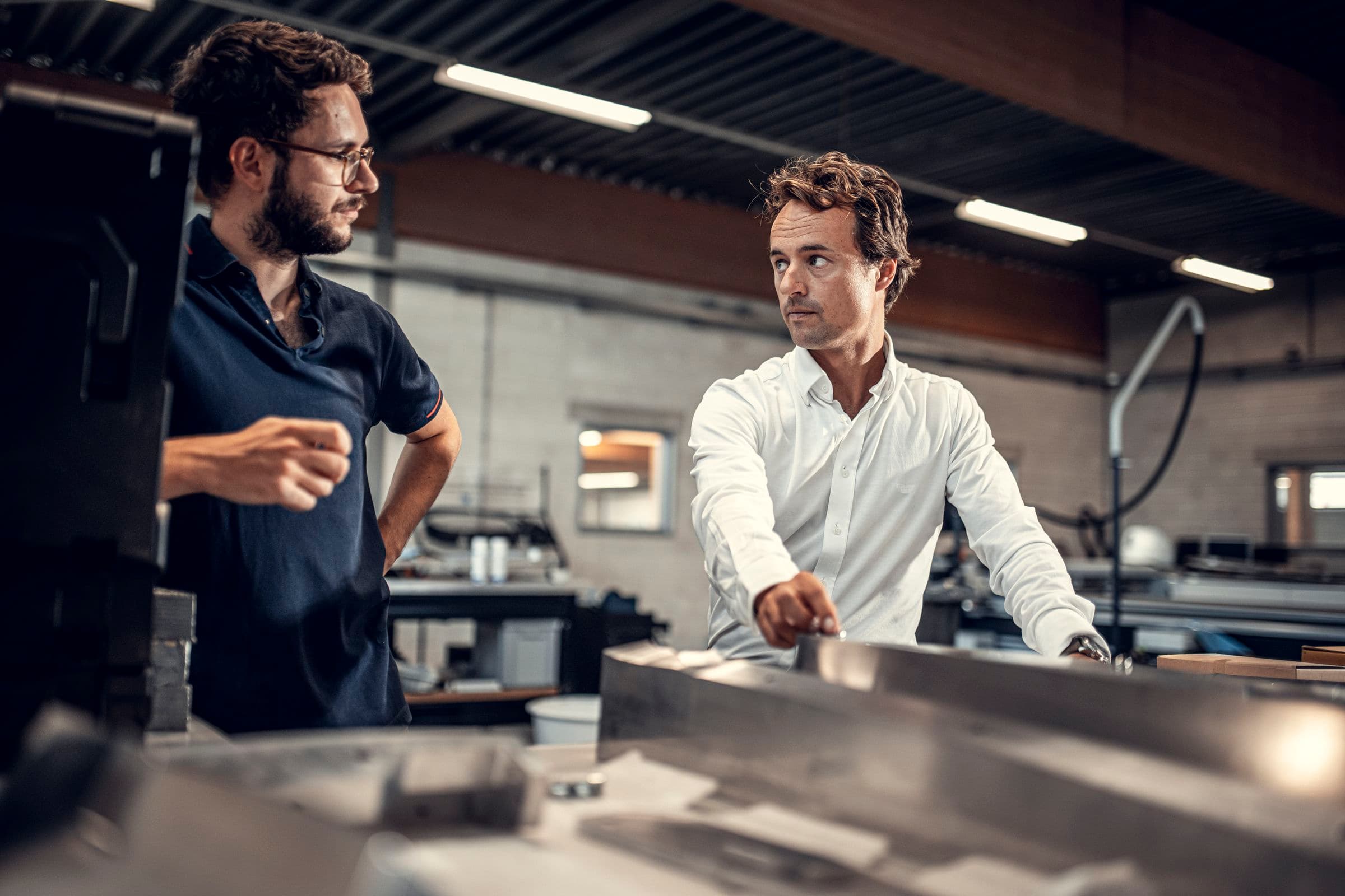 Denis Wiegel discussing composite solutions in the Ex-Core workshop